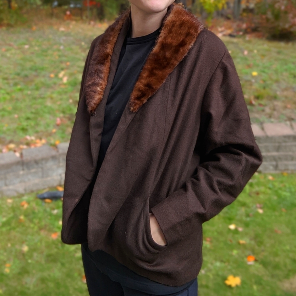Vintage Fur Collar Jacket